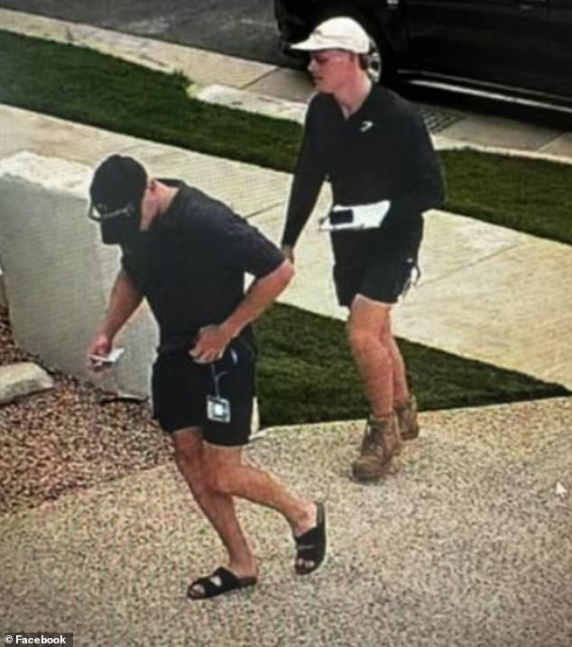 Images of Hammersley and Conroy (pictured) quickly circulated on Facebook, with social media users falsely accusing the pair of allegedly committing a home invasion.