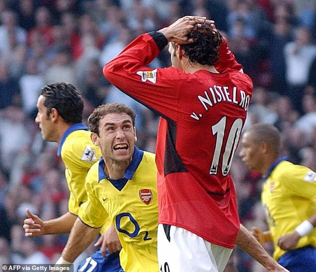 Keown, who gave away the penalty, was quick to celebrate the ruling in Van Nistelrooy's face.