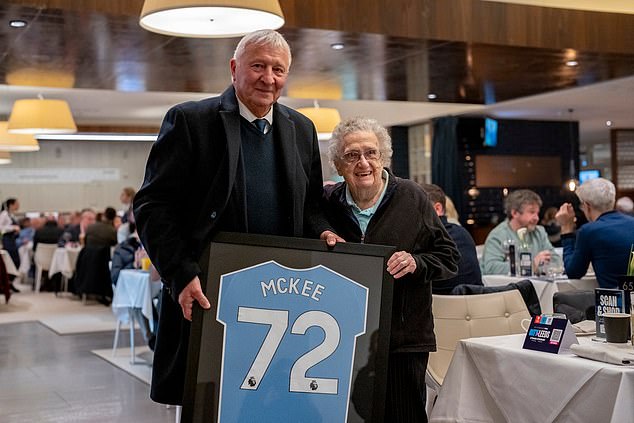 Lifetime subscriber Inez McKee was rewarded for her loyalty by Mike Summersbee