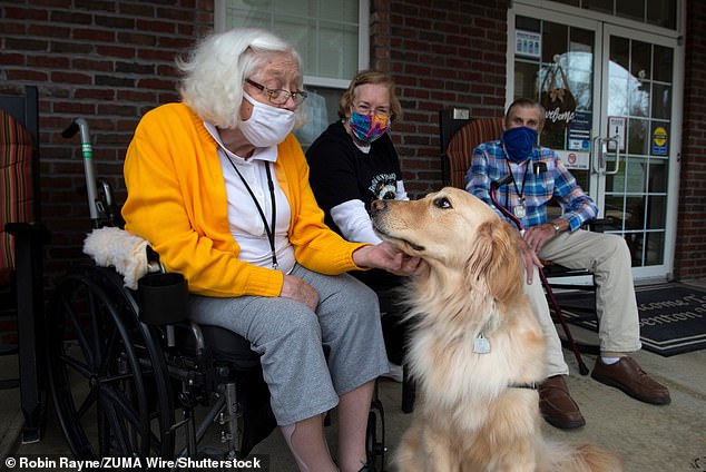 Above, residents of the Benton House assisted living home north of Atlanta, Georgia, masked during a 2021 coronavirus pandemic wave.