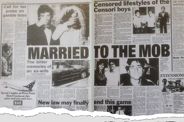 Leo Censori's ex-wife exposed his life of crime in Melbourne's Herald Sun in 1991.