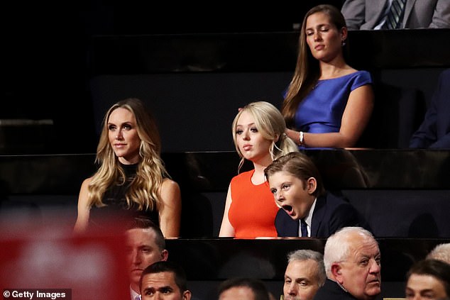 Lara Trump, Tiffany Trump and Barron Trump at the 2016 Republican convention