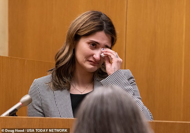 Micciolo was the first to take the stand as a witness in court last Tuesday. He sobbed and wiped his eyes as he watched the disturbing treadmill video.