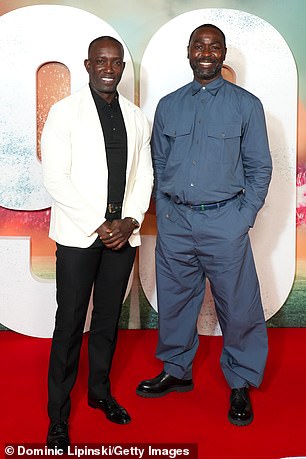 Yorke's famous strike partner Andy Cole posed for photos with his fellow United legend