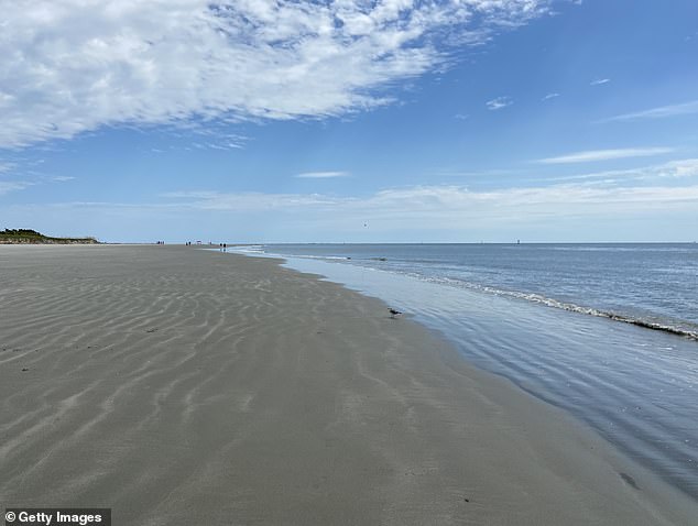 Norman was strolling the shores of Sullivan's Island (pictured) and the Isle of Palms near Charleston, South Carolina, in his effort to take between 15,000 and 20,000 steps each day when he stepped on some shells in late April.