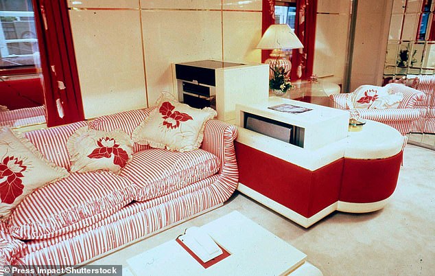 The Trump Princess had several themed staterooms, including the red and white striped Ruby Suite.