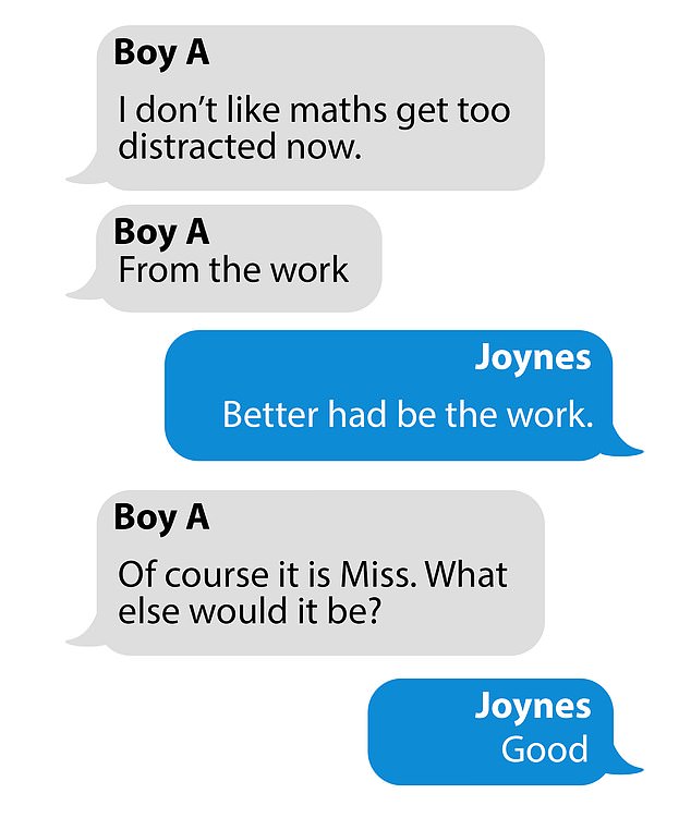 The mathematics teacher's texts are revealed after being accused of sleeping with two students