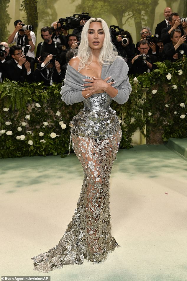 Kim looked like she couldn't breathe in her custom Maison Margiela look by John Galliano for the Met Gala on Monday, complete with a corset that showed off her surprisingly small waist.