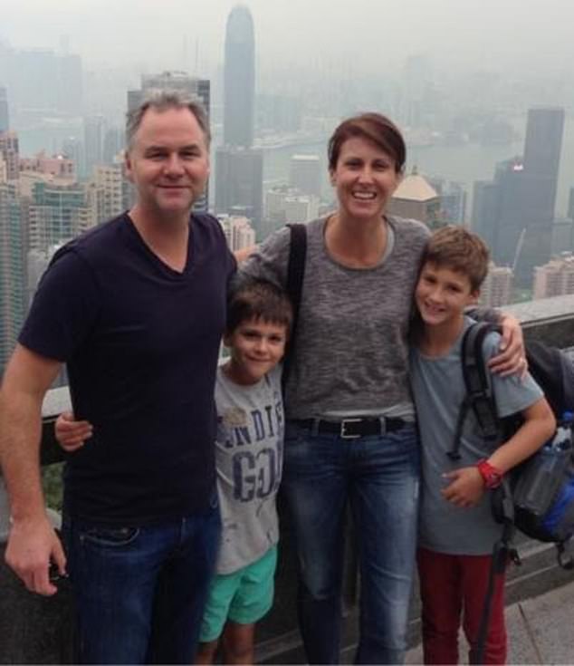 The Channel Seven presenter, 56, shares two children with her husband Andrew Thompson; Hunter, 18, and Andrew, 22 (family appears in vacation photo)