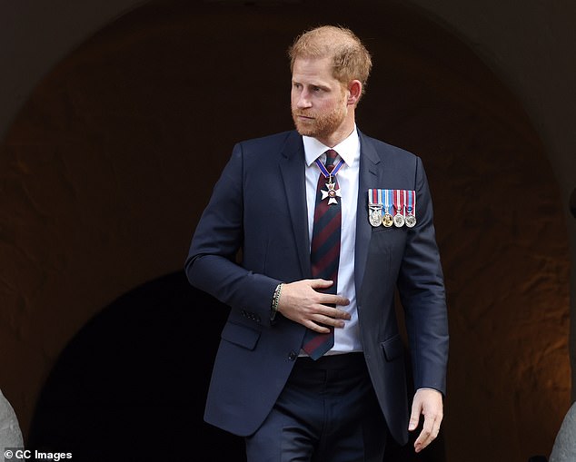 When the Duke of Sussex, 39, appeared solitary in London for the Invictus Games services at St Paul's Cathedral yesterday, the royal family's rift became more evident than ever.