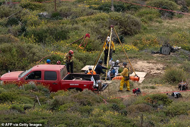 The bodies were decomposing after the thieves threw them into a remote well 45 meters deep.