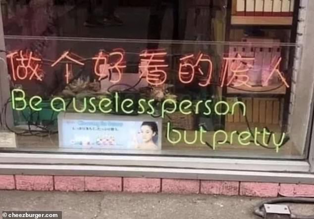 This fun neon sign at a nail salon in China instructed passersby to 