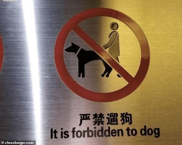 Strange! Meanwhile, this Chinese sign actually translates to 