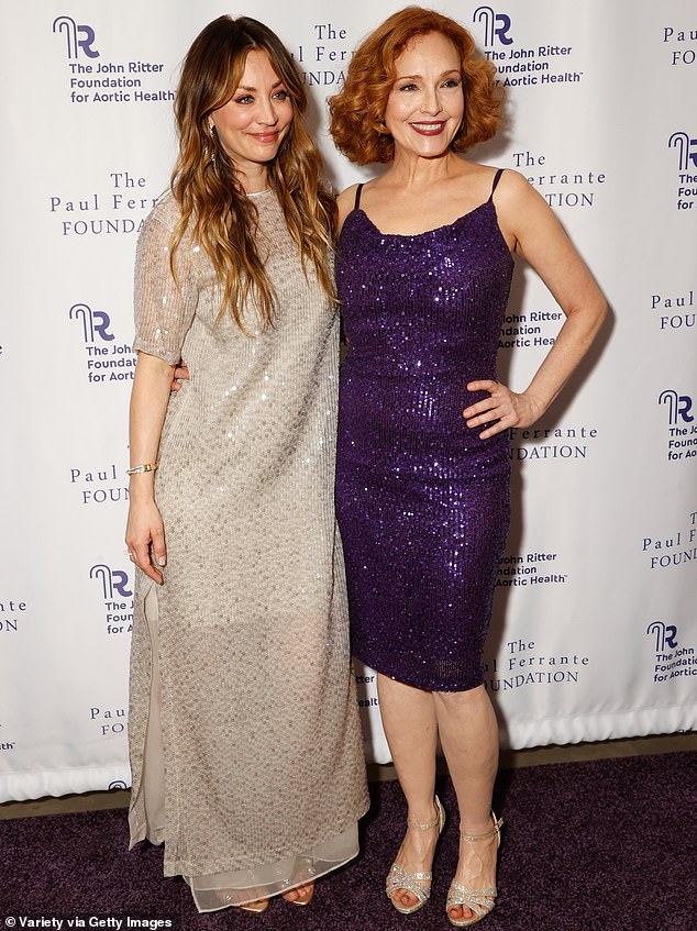 Kaley also enjoyed a warm moment on the red carpet with John's widow, Amy Yasbeck, who was married to him from 1999 until his death.