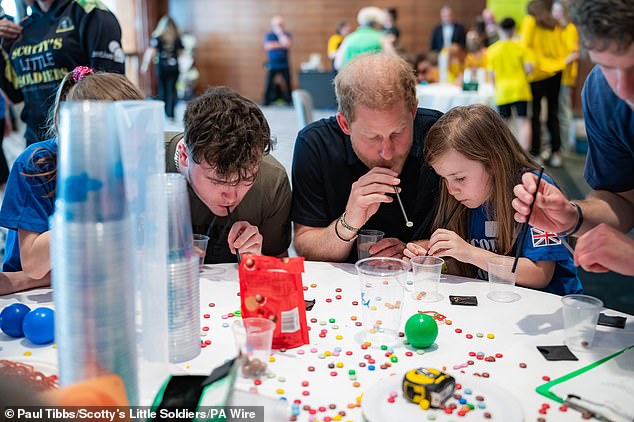 At one point, the Duke was seen using a straw to transport Smarties as quickly as possible during a task.