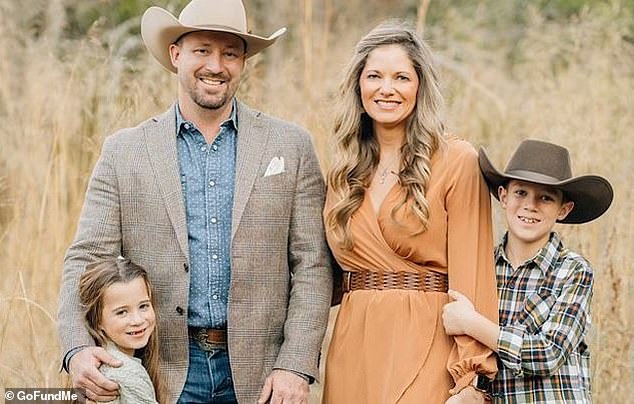 Ryan Watson (pictured with his wife Valerie and two young children) faces 12 years in prison in the Turks and Caicos Islands after a handful of deer hunting bullets were found in his luggage.