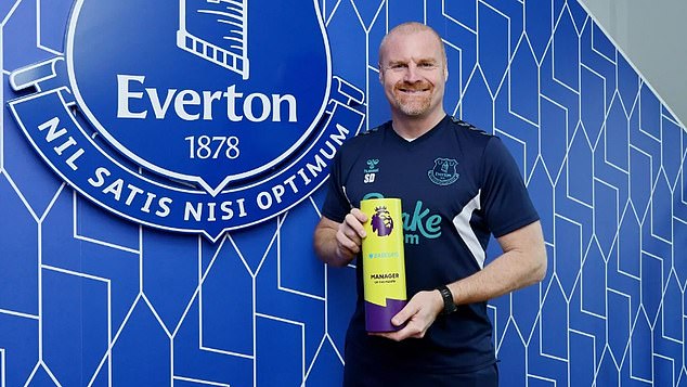 Everton manager Sean Dyche took the management award after ensuring the safety of the Toffees