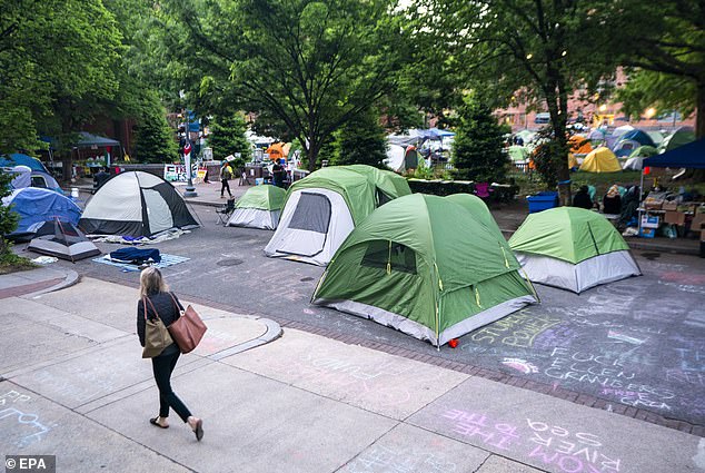 The George Washington University encampment was broken up by D.C. police early Wednesday morning, leading to at least 33 arrests.