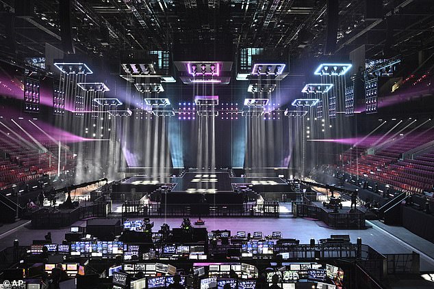 In the photo, the Eurovision stage at the Malmo Arena.