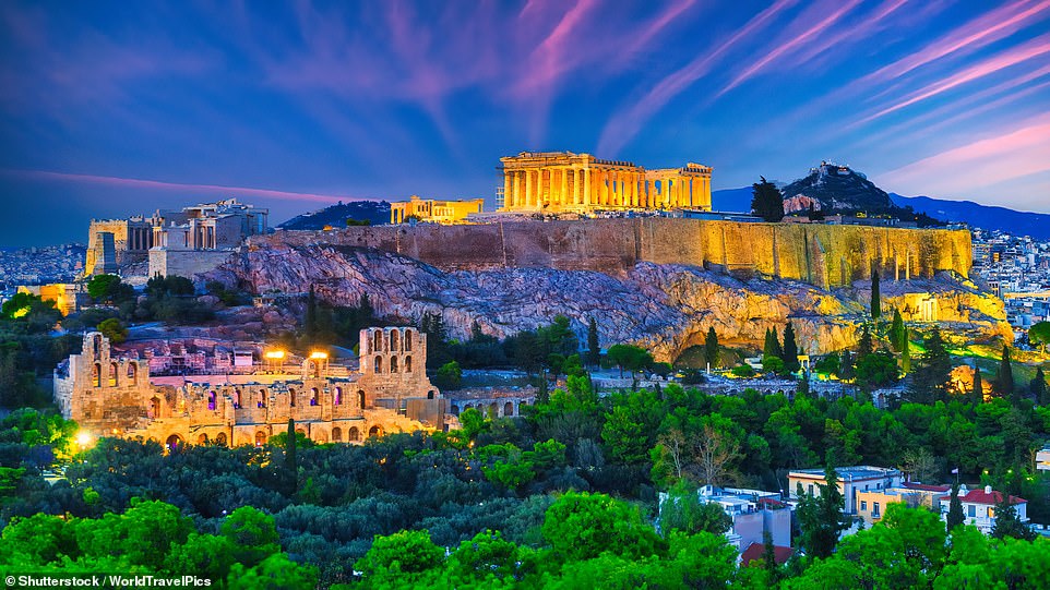 The Greek capital Athens, with its iconic Acropolis (above), takes fifth place. The basket of products here amounts to £289.