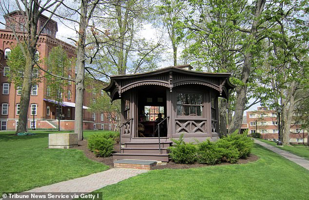 The area, once the famous home of author Mark Twain, is located in Chemung County and is most famous for its rich culture, art, and historical sites. Pictured: Twain's octagonal studio built on the grounds of Quarry Farm in Elmira