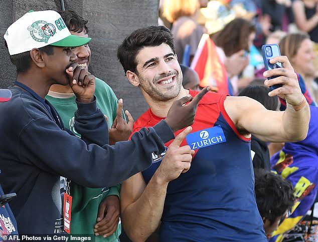 The Demons' Christian Petracca also enjoyed taking time to meet fans in Darwin.