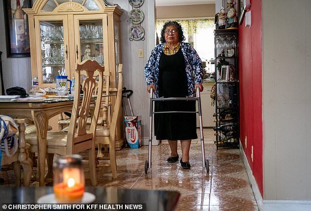 Mrs. Holguín's foot has not acted the same since she was shot. Her foot hangs limply and it is difficult for her to move her toes.