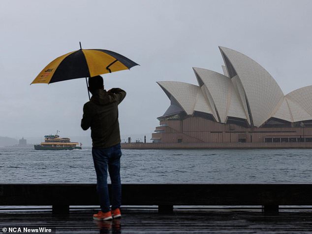 Between 20 and 45mm of rain is expected around Sydney on Saturday, with 3 to 20mm forecast for Sunday.