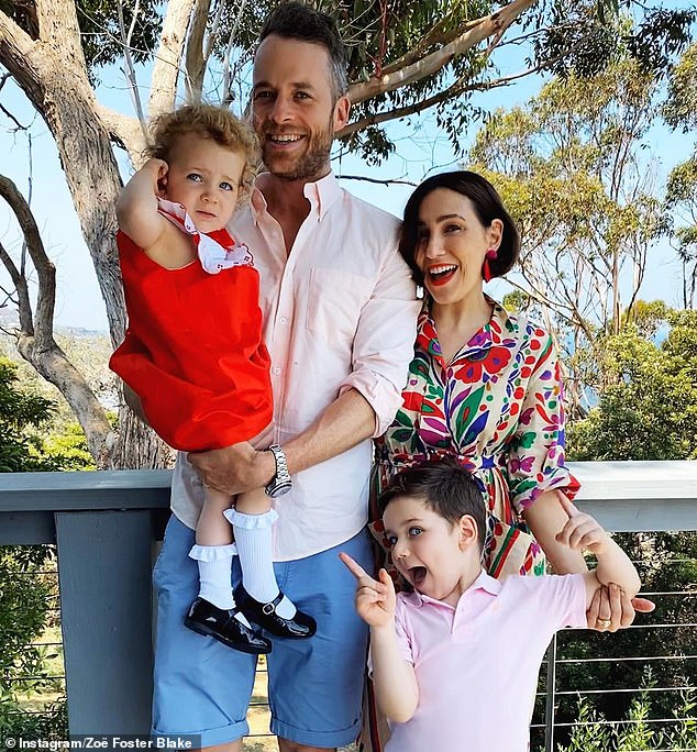 Blake shares his sons Sonny and Rudy with his wife Zoë Foster. Everything in the photo