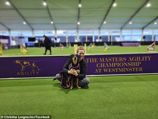 Longnecker is a proud dog mom and displays all of Miles' ribbons in her bedroom along with his equestrian awards. The decorated duo is inseparable.