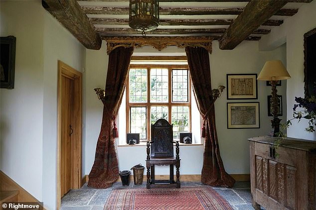 The interior of this Grade I listed Tudor country house in Hales Green, Norwich (scroll down for more details) has lots of period features, including ceiling beams.