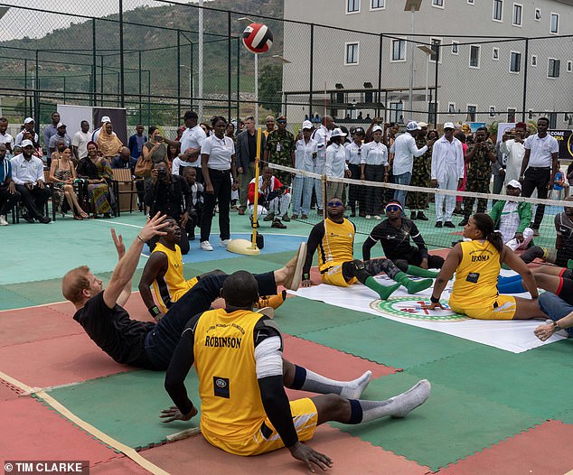 Harry's undefeated Nigerian team ended up losing 21-25 to the Chief of Defense Staff's team and all the players were injured military personnel.