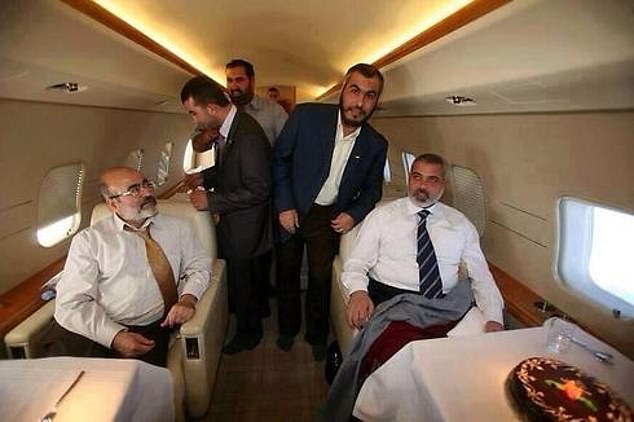 Today, Hamas political chief Ismail Haniyeh (seated above right) and his commanders living in Doha, Qatar, are estimated to be worth $11 billion.