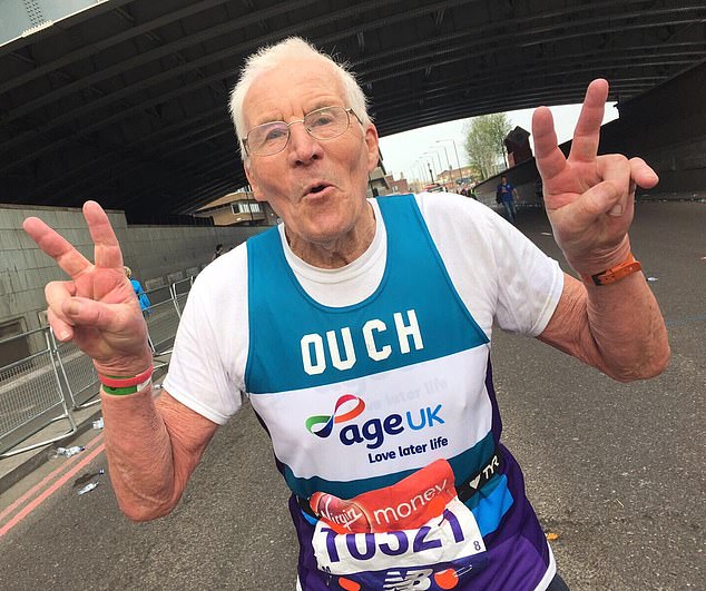 He was the oldest finisher of the 2018 Virgin Money London Marathon, aged 87, taking first place in his age group with a time of 8 hours, 21 minutes and 44 seconds.