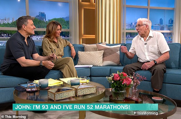 John, nicknamed 'The Legend', joined Cat Deeley and Ben Sheppard on This Morning to talk about his passion for staying fit on Thursday.