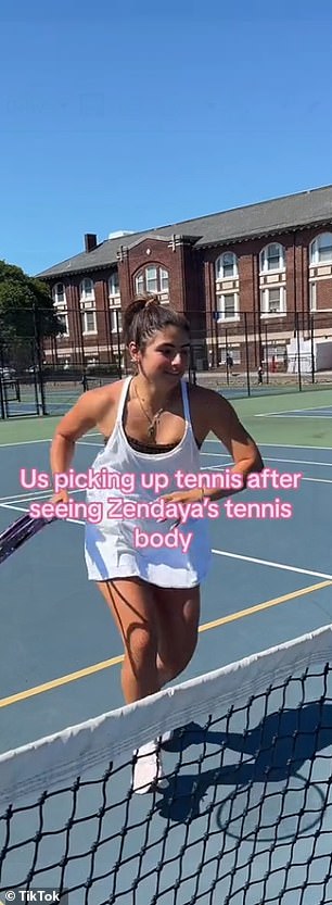 Some TikTok users joked that Zendaya's athletic body in the tennis movie inspired them to take up the sport.