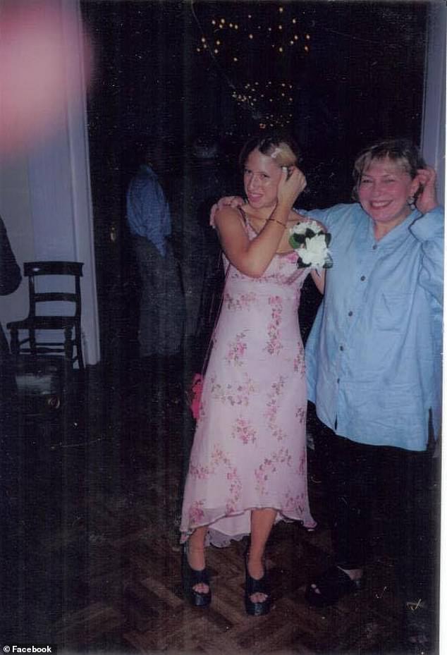 Turck and his mother the night of his graduation party (1998)