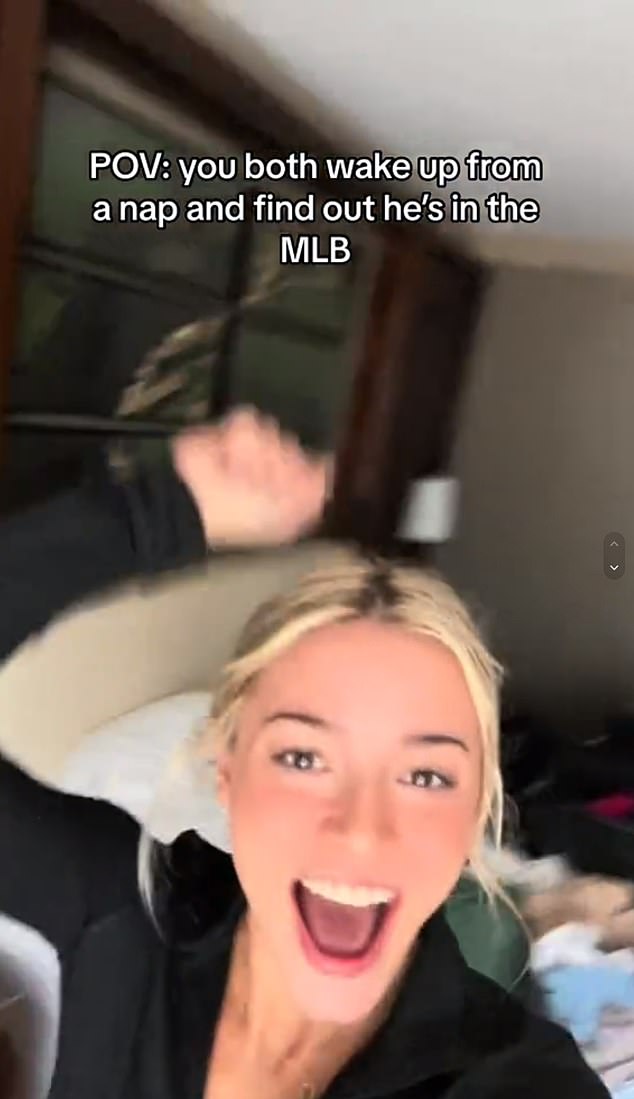 The social media sensation celebrated her boyfriend's call-up to the majors this week.