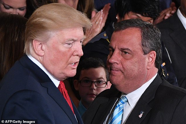 Former President Donald Trump (left) and former New Jersey Governor Chris Christie (right) in 2017, when they were political allies.