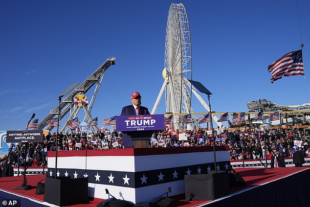 Former President Donald Trump headlined a Jersey Shore rally in Wildwood on Saturday that his campaign said drew 80,000 supporters.