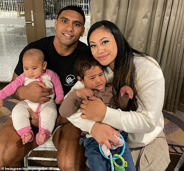 Pangai Junior took to social media after the fight to post a photo of his family.