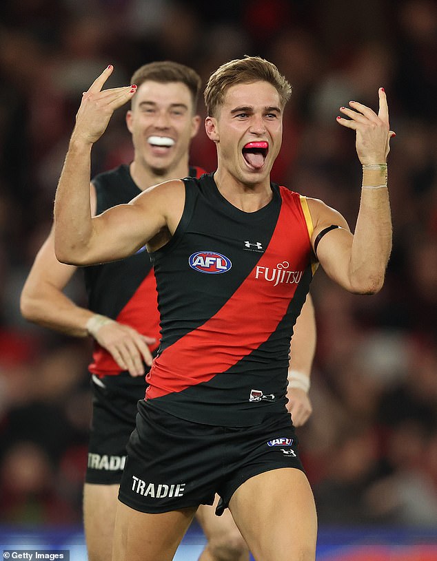 Guelfi scored three goals and each one celebrated by raising his painted nails.