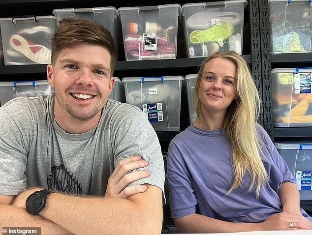 Matt (pictured with co-worker Courtney) has around 1,500 items for sale on his eBay store and has learned a lot over the last four years.