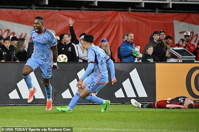 Malachi Jones scored for NYCFC in the 44th before Andrés Perea scored a goal in the 89th.