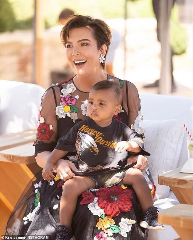 Momager Kris Jenner was the first to post on Instagram as she shared several cute throwback photos.