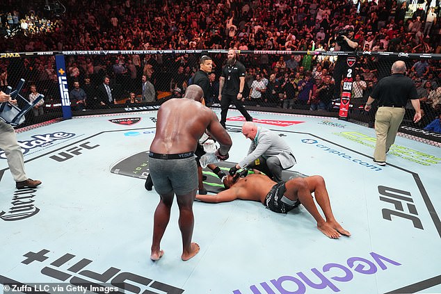 Lewis took off his shorts and threw his cup at the press table after scoring a KO in the third round.