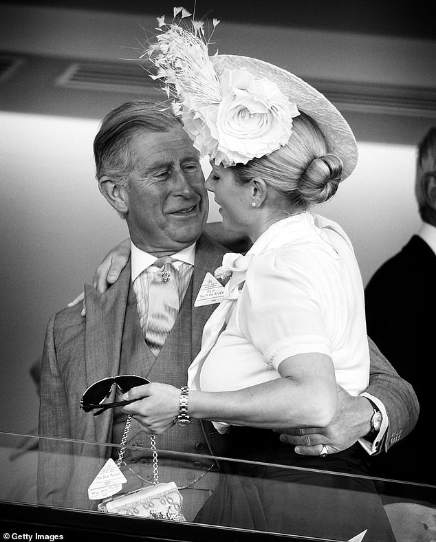 It was day 1 of Ascot when Zara was seen hugging her uncle Charles in the royal box in 2008.