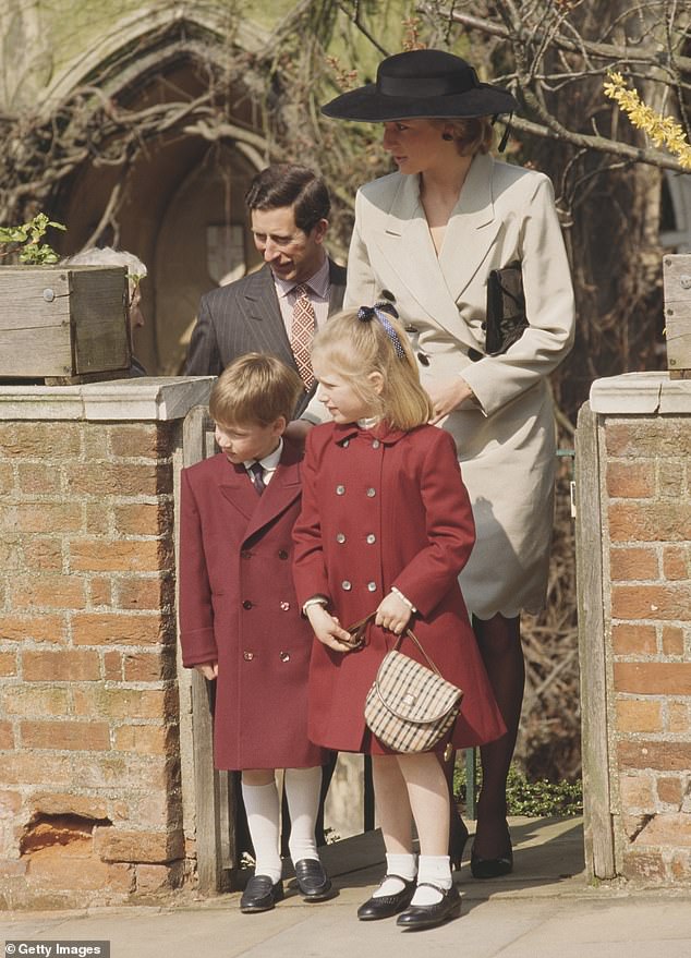 Zara spent a lot of time with her cousins, Prince William and Prince Harry, during her childhood (pictured with William in 1988).