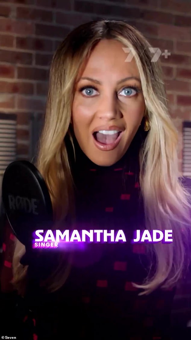 Singer Samantha Jade sang a tune in the promo.