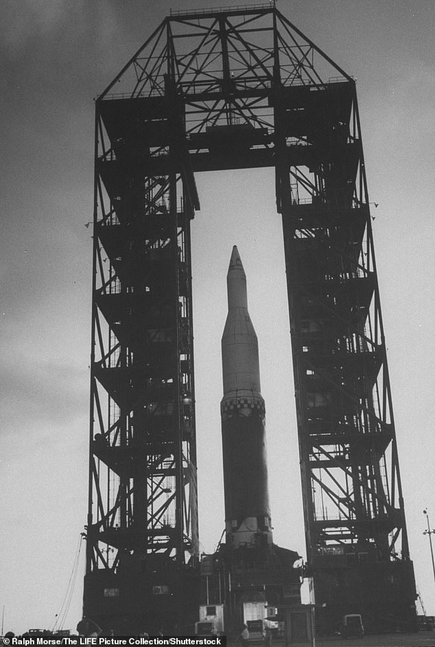 An Atlas rocket on the launch pad.